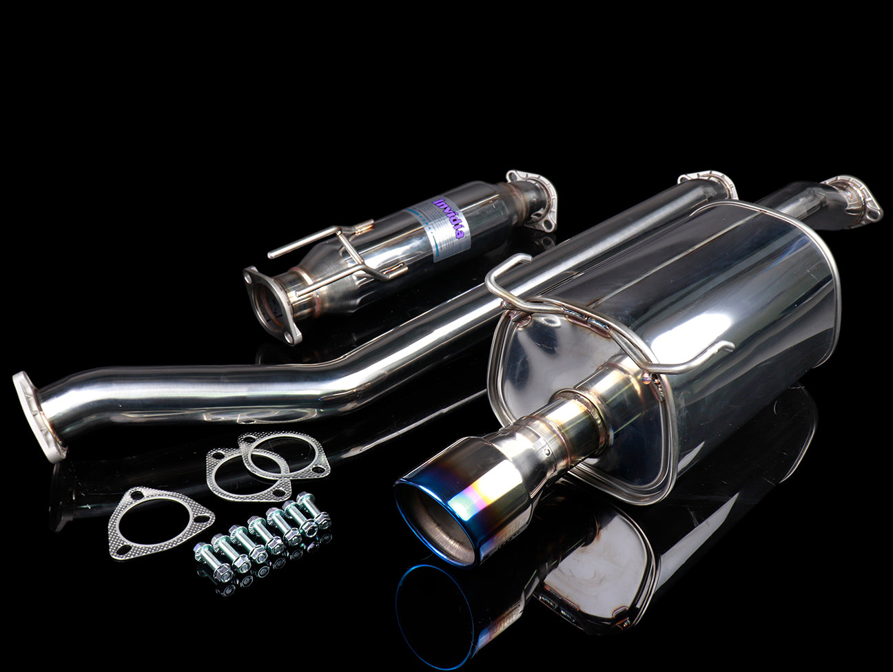  Invidia Q300 Cat-Back Exhaust System w/ Ti Burnt Tips - 02-06 RSX Type-S 