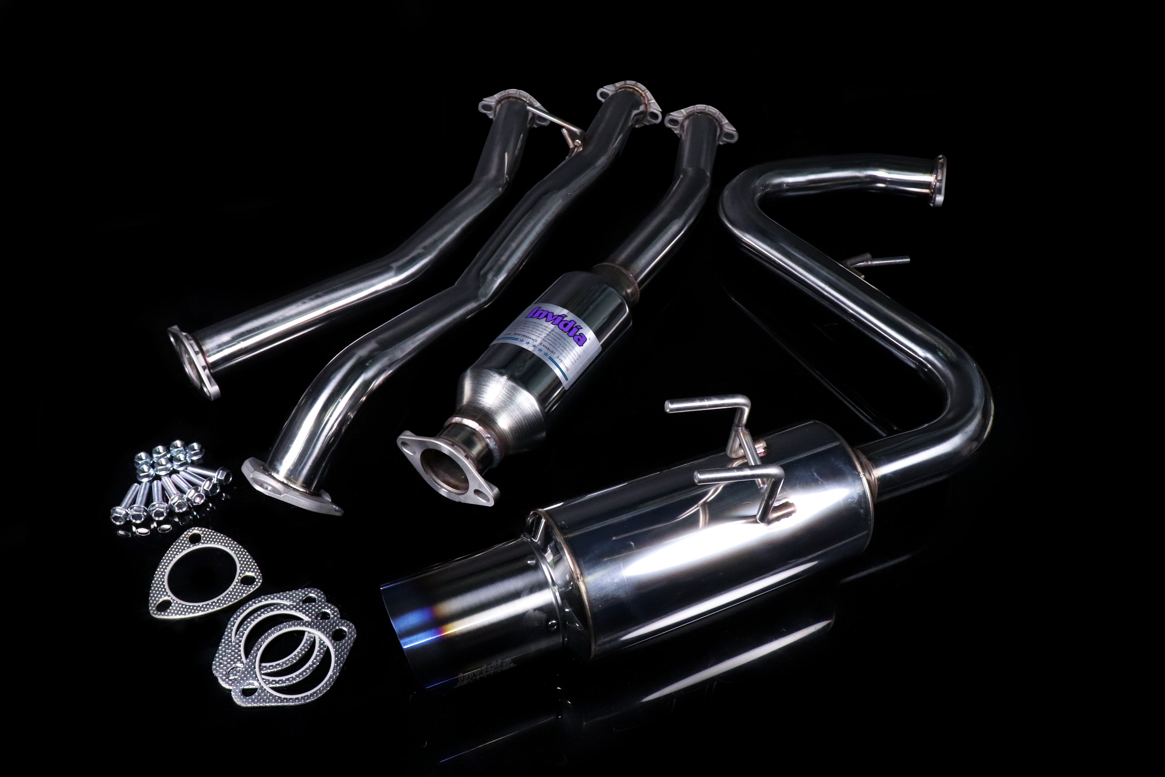  Invidia Single N1 Cat-Back Exhaust w/Ti Burnt Tips - 2016+ Civic Sedan 