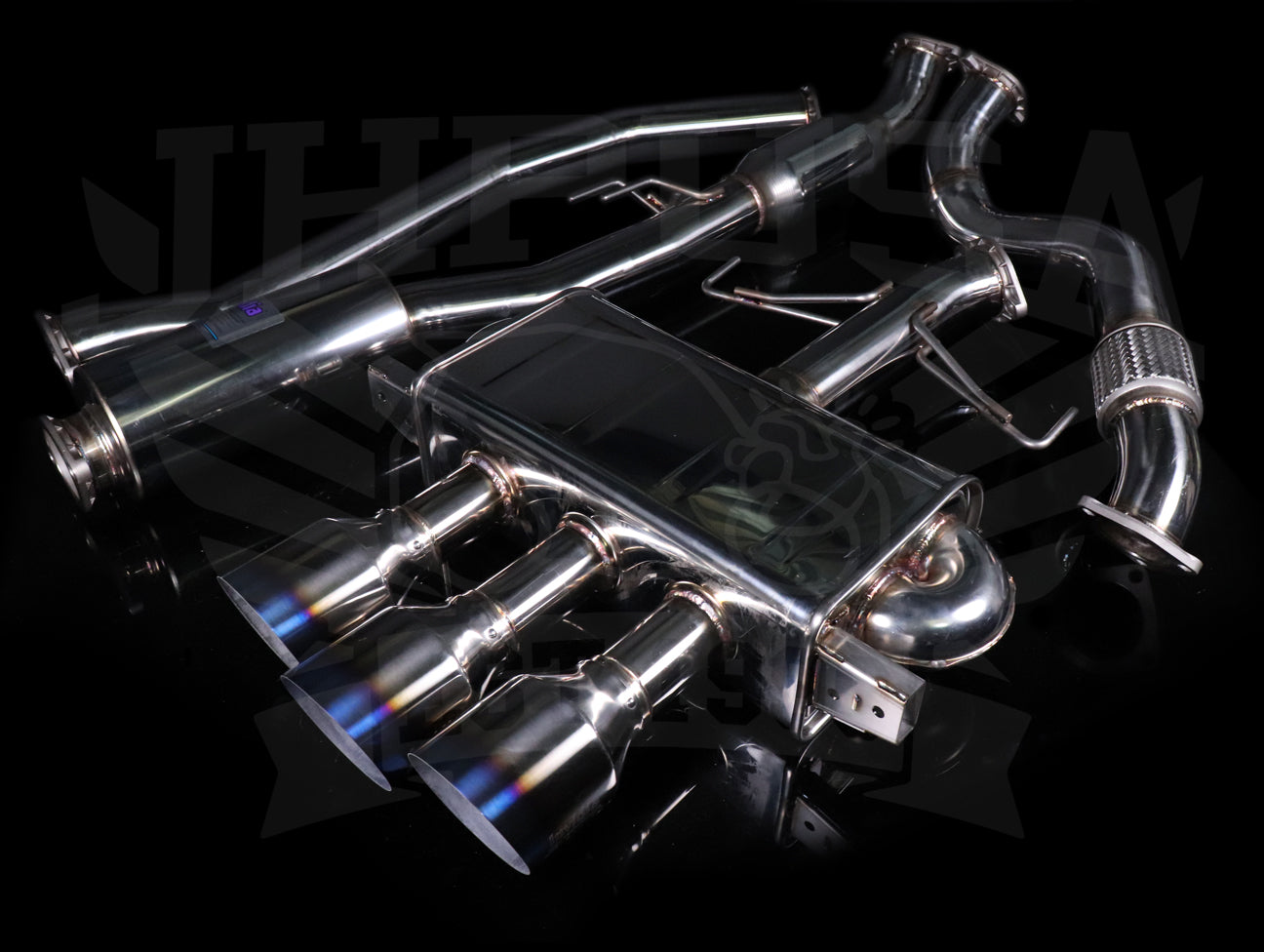  Invidia Gemini Q300 Cat-Back Exhaust w/Ti Burnt Tips - 2017+ Civic Type-R 