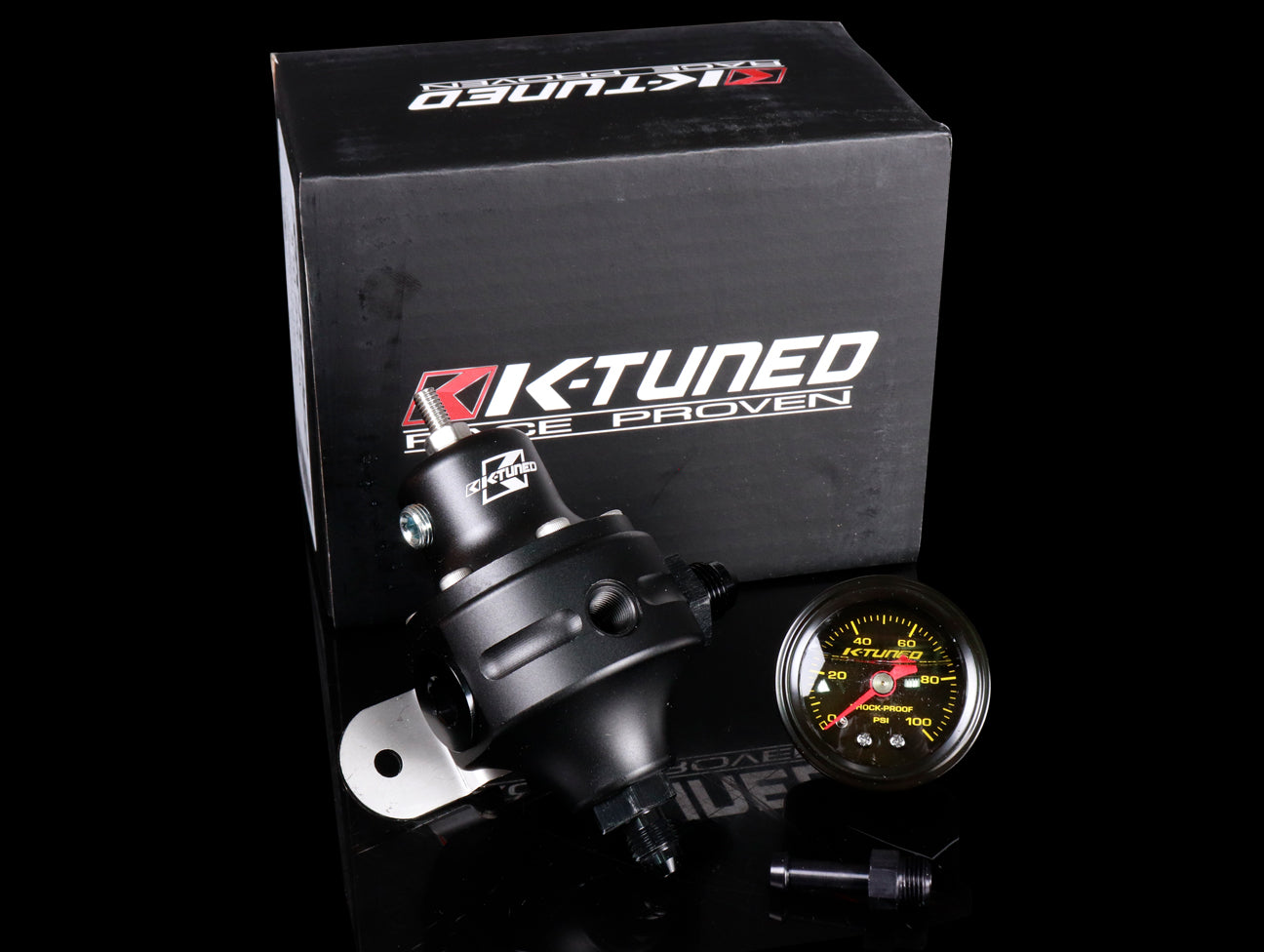  K-Tuned 8AN HP Fuel Pressure Regulator with Fittings and Gauge 