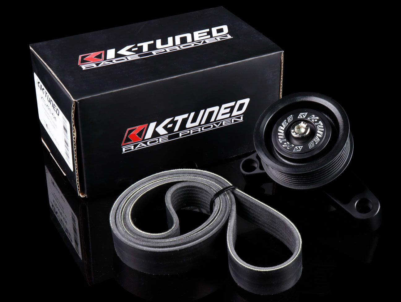  K-Tuned Adjustable EP3 Idler Pulley Kit - K20 / K24 Black 