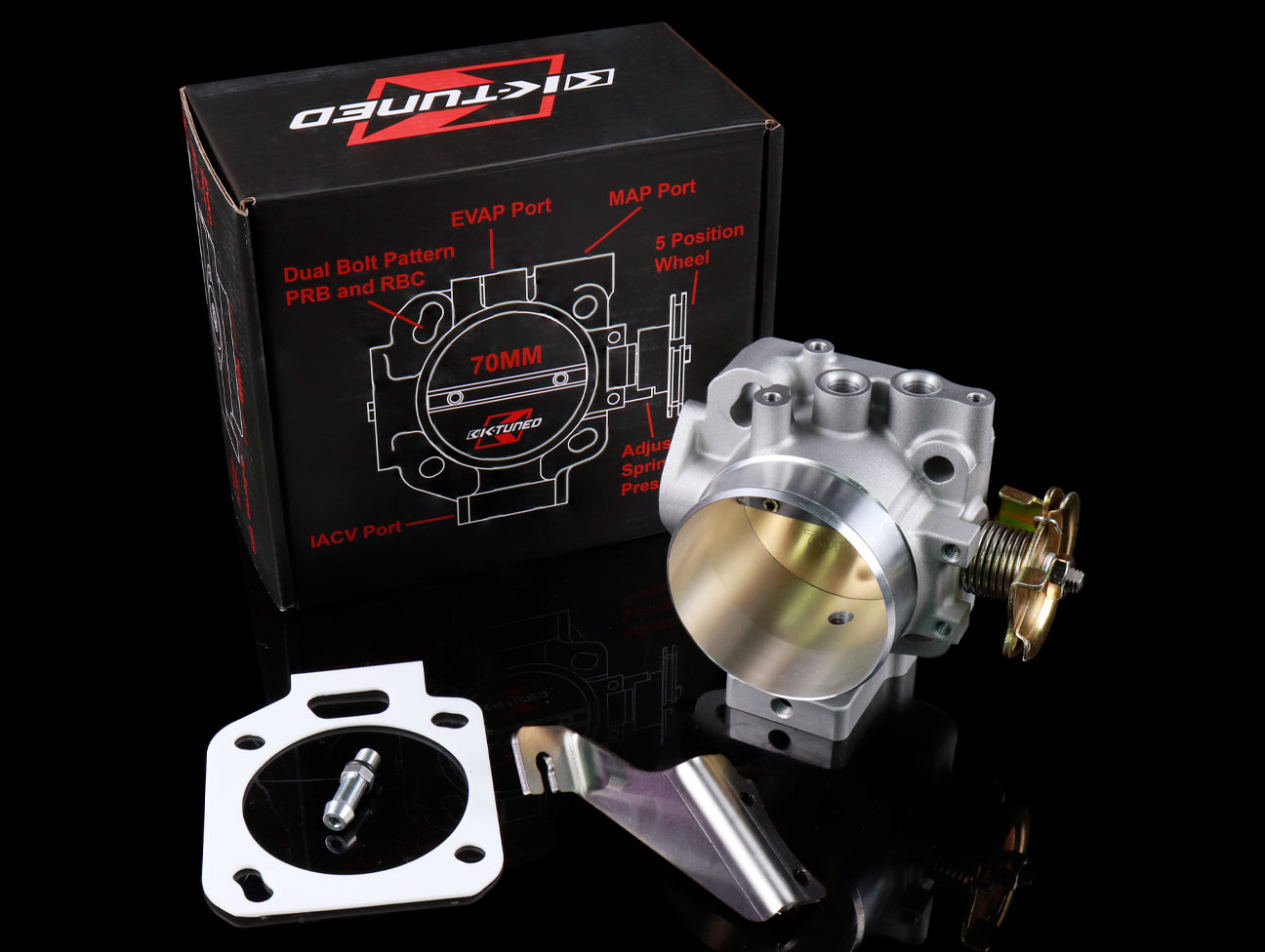  K-Tuned Cast Throttle Body - K-series 70mm (PRB/PRC and RBC/RRC) 