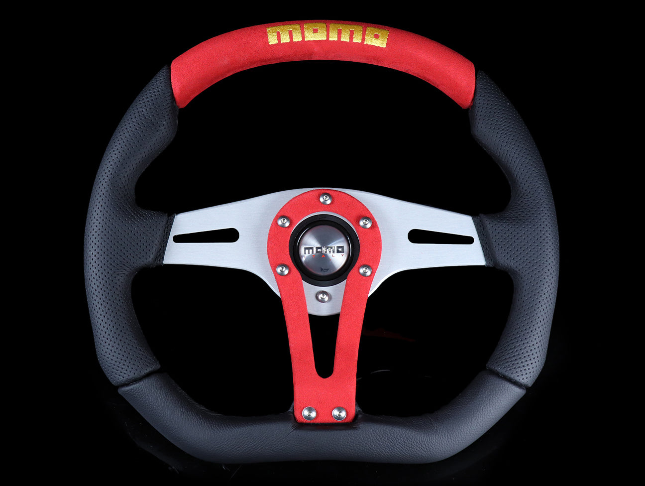  Momo Trek 350mm Steering Wheel - Red 