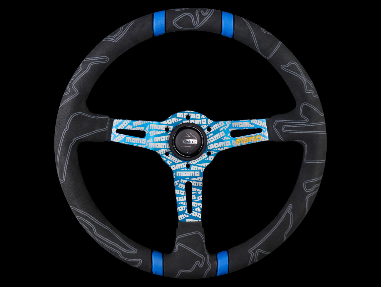  Momo Ultra 350mm Steering Wheel - Blue 