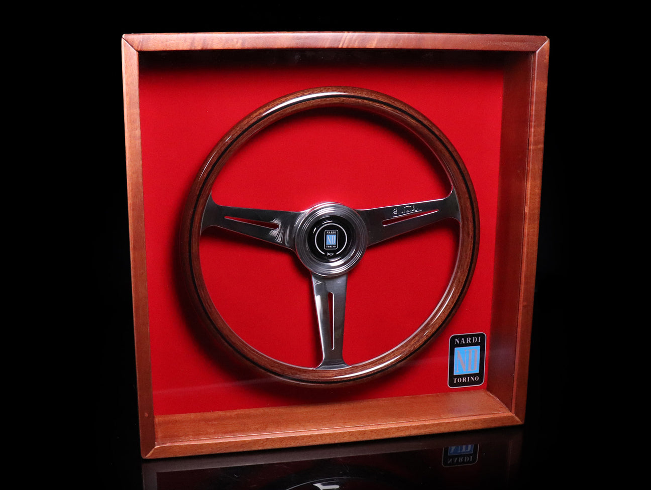  Nardi Classic Wood 360mm Steering Wheel w/ Polished Spokes in Wooden Case 