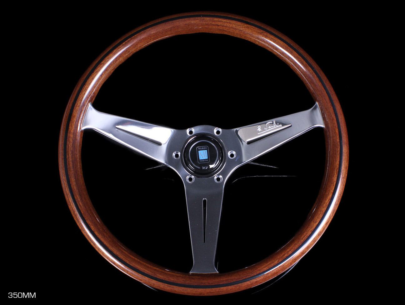  Nardi Classic Wood Deep Corn Steering Wheel w/ Polished Spokes 