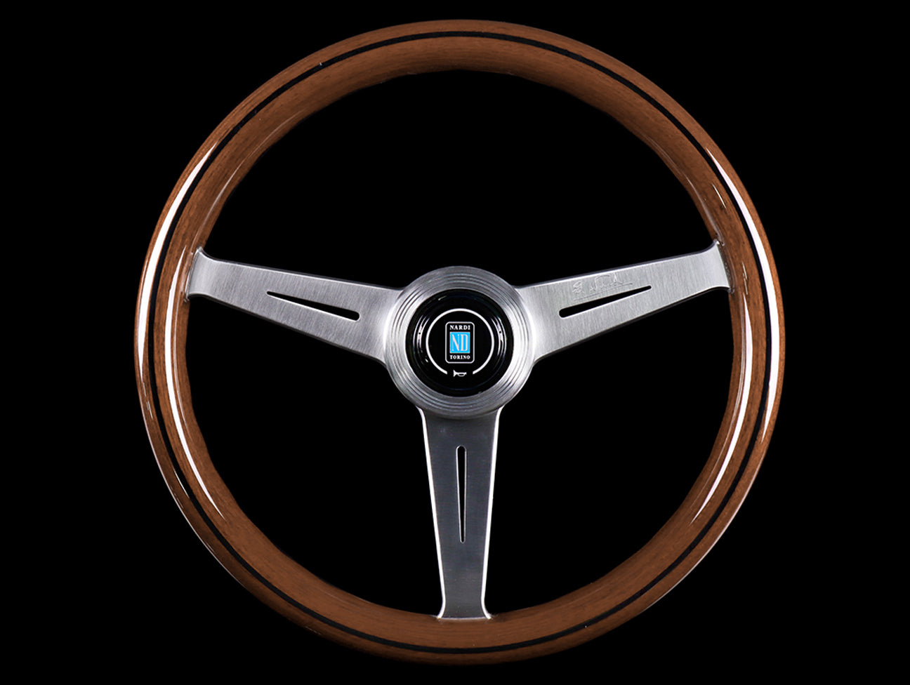  Nardi Classic Wood Steering Wheel w/ Satin Spokes 