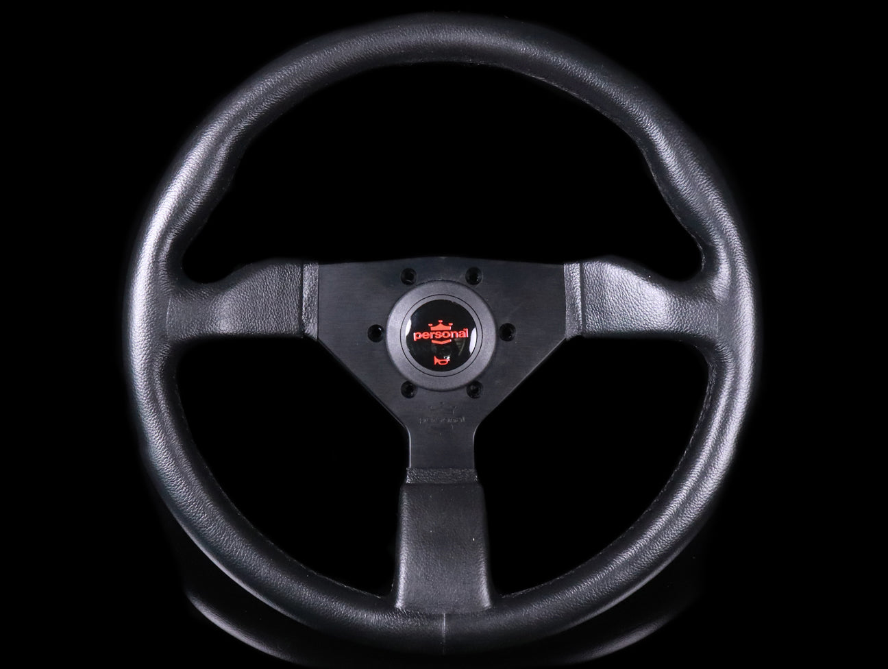  Personal Grinta 350mm Steering Wheel - Black Polyurethane / Red Horn Button 