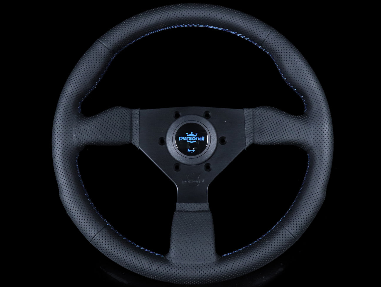  Personal Neo Grinta 330mm Steering Wheel - Perforated Leather / Blue Stitch 