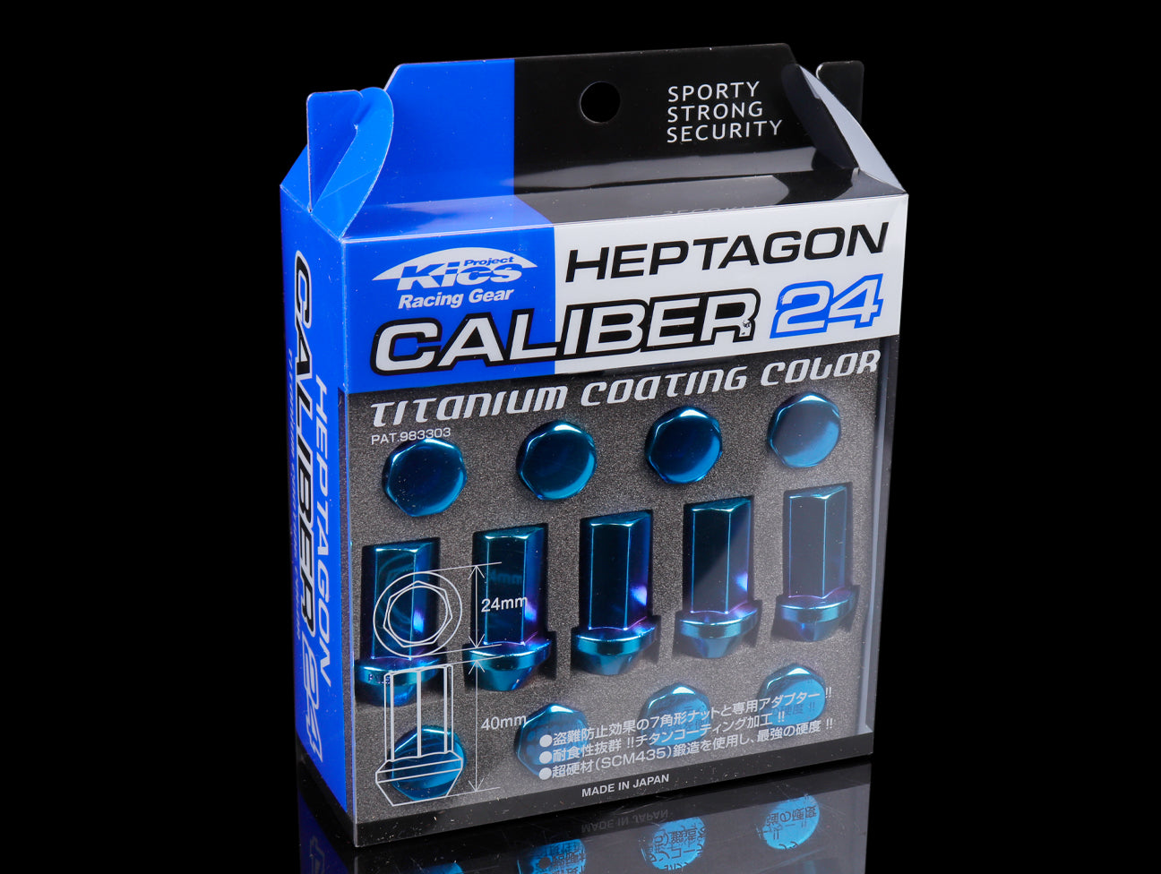  Project Kics Heptagon Caliber 24 Lug Nut Set 