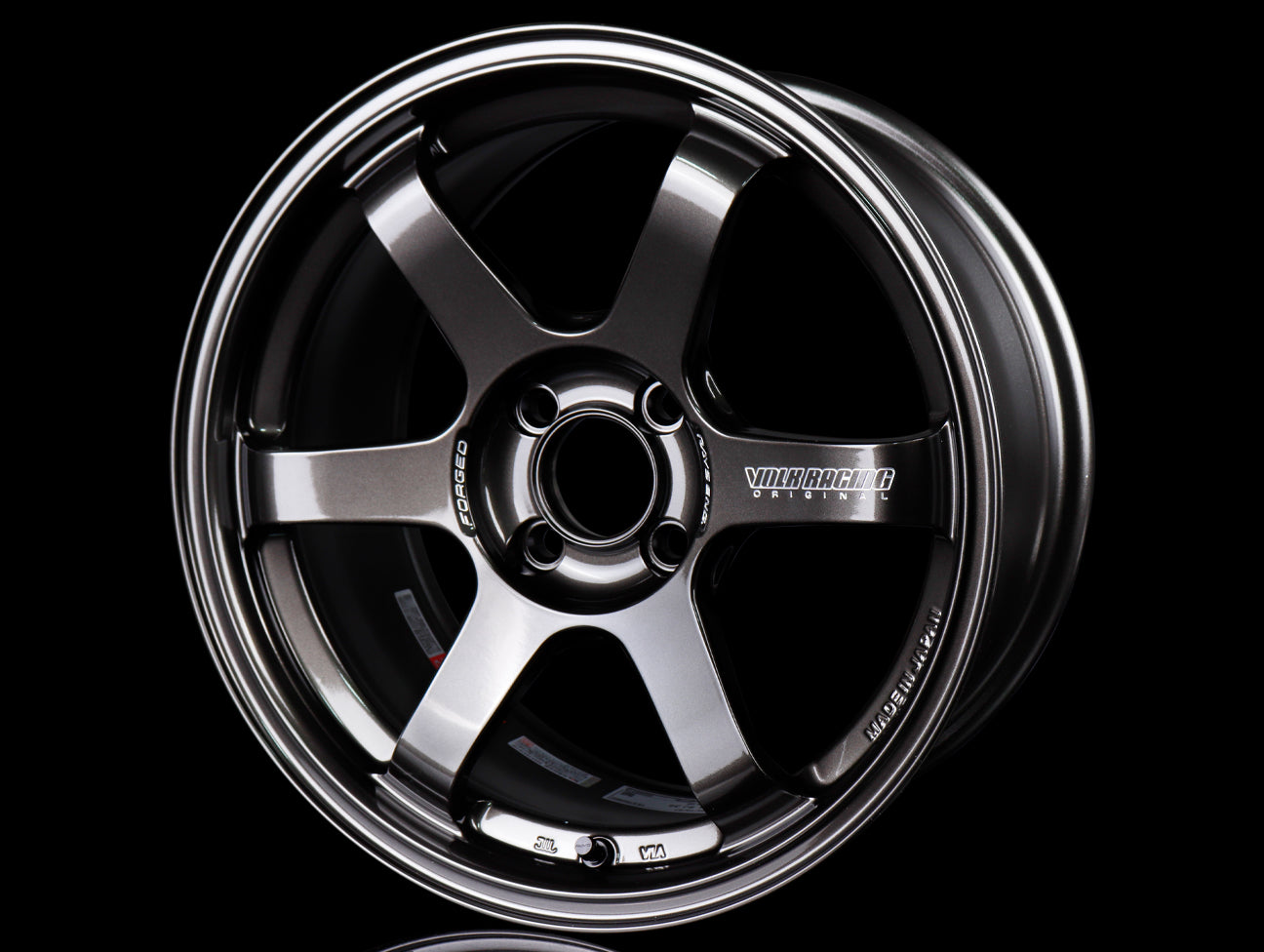  Volk Racing TE37 Sonic Wheels - Diamond Black 16x8 / 4x100 / +35 