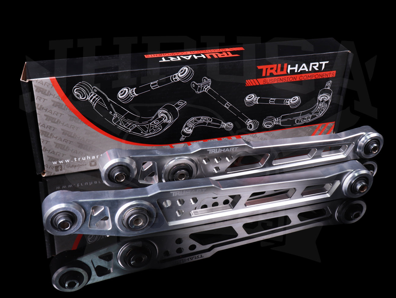  TruHart Rear Lower Control Arms Polished (Pillowball) - 96-00 Civic 