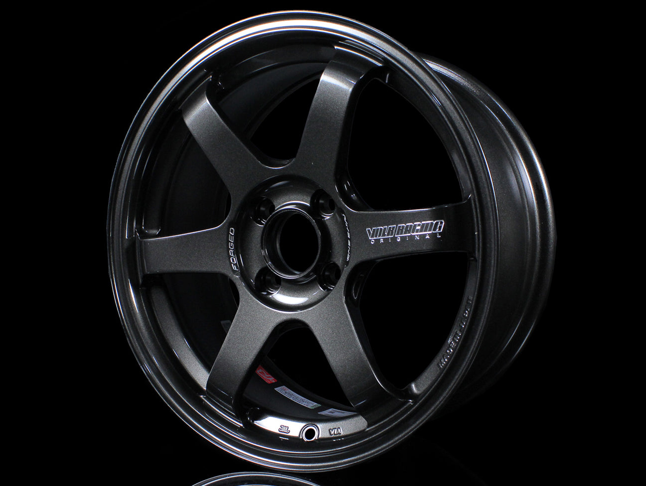  Volk Racing TE37 Sonic Wheels - Diamond Dark Gunmetal 16x8 / 4x100 / +35 