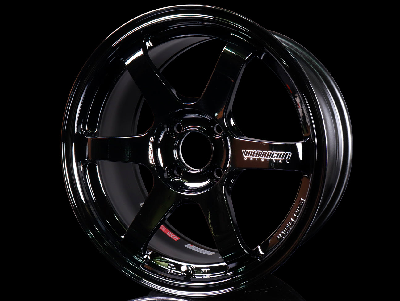  Volk Racing TE37 Sonic Wheels - Gloss Black 16x8 / 4x100 / +35 