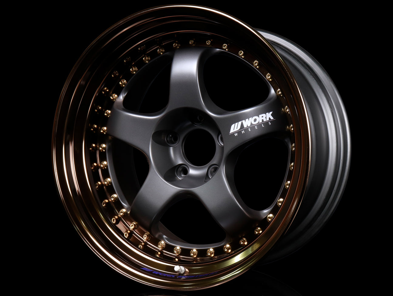  Work Meister S1 3-piece - Matte Gunmetal / Bronze - 18x10.5 / 5x114.3 / +12 - Shipping Damage 