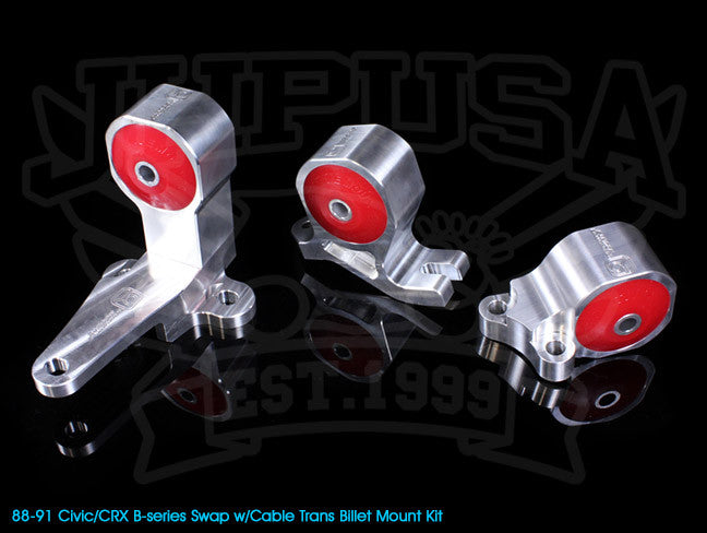  Innovative Billet B-series Engine Mount Kit w/Cable Trans - 88-91 Honda Civic/CRX 