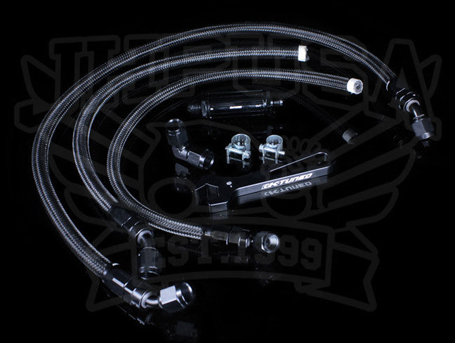  K-Tuned K-swap Center Feed Fuel Line Kit (Inline Filter) - EG/EK/DC2 