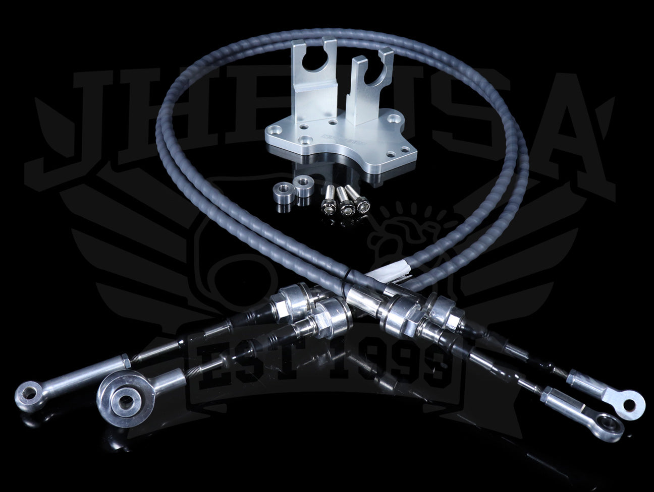  K-Tuned Race-Spec Shifter Cables & Bracket - F / H-series Swap (Civic / Integra) 