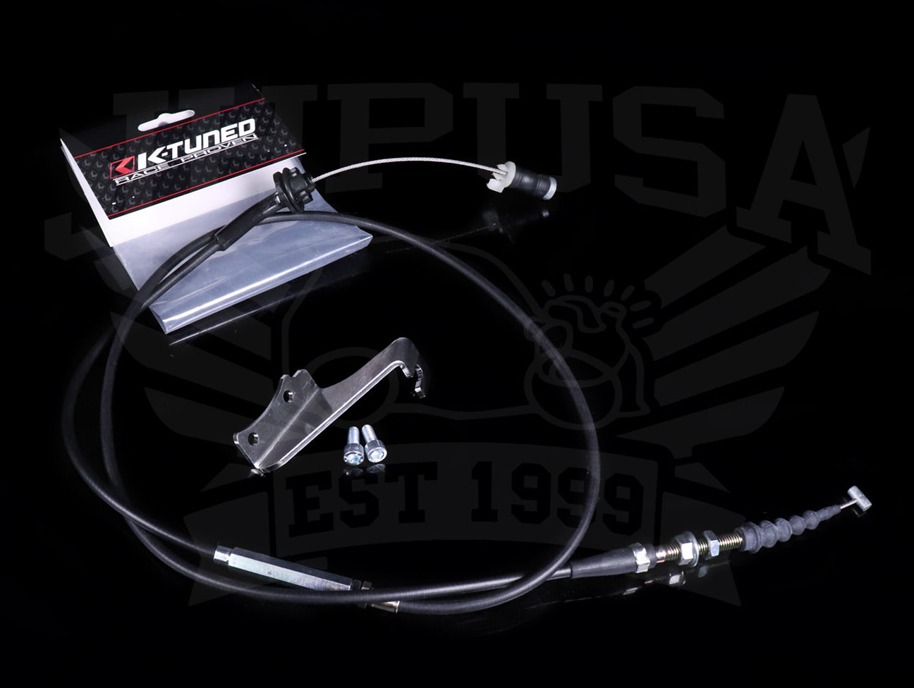  K-Tuned K-series Throttle Cable w/Steel Bracket - Center Feed / ITB - Civic / Integra / RSX 