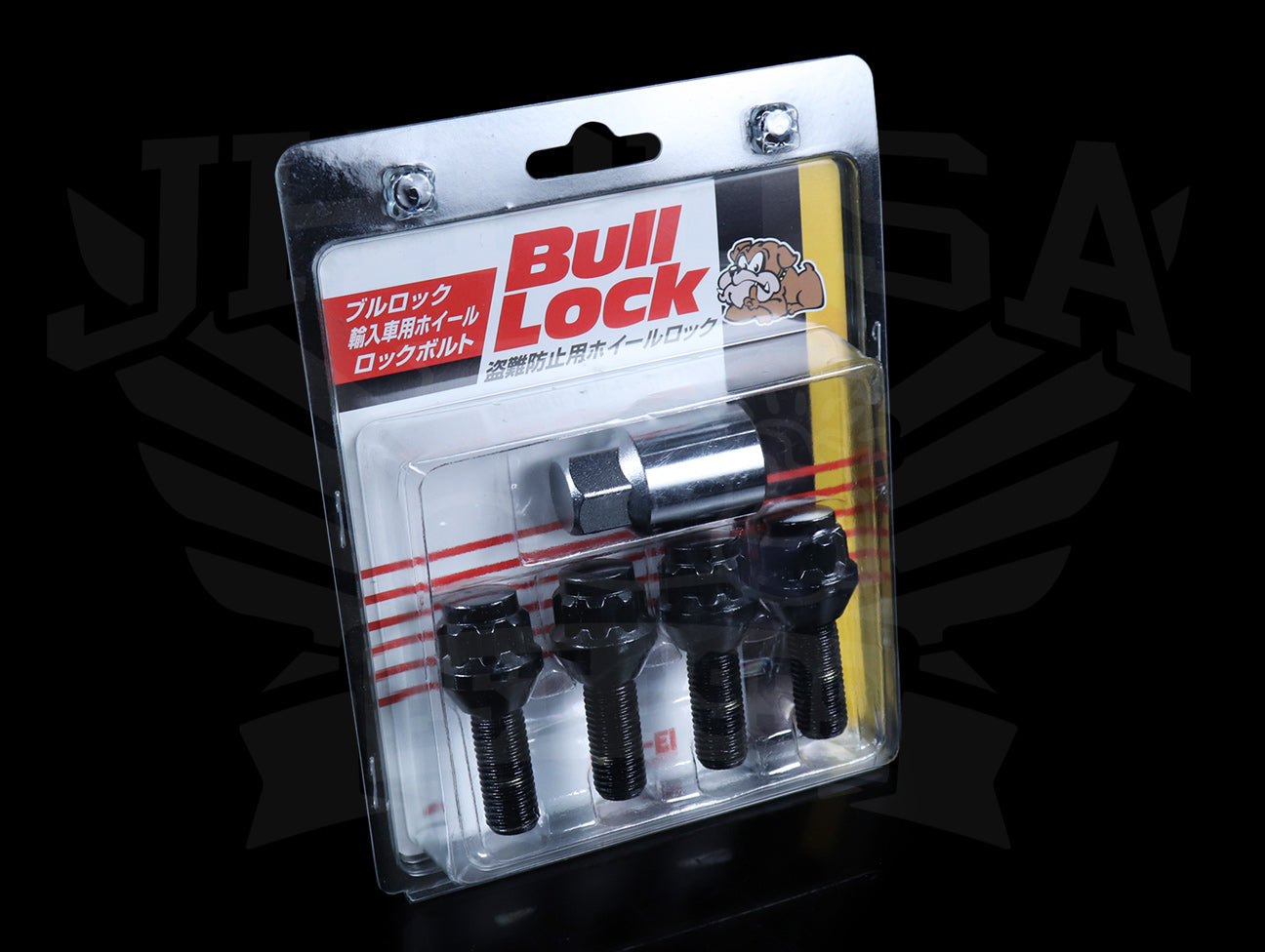  Kics Bull Lock Bolt Set - Black M12x1.50 