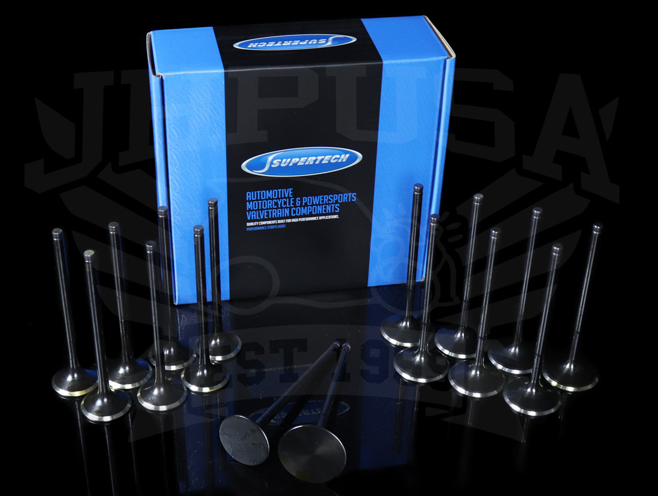  Supertech Black Nitride Hi-Comp Race Flat Valve Set - S2000 