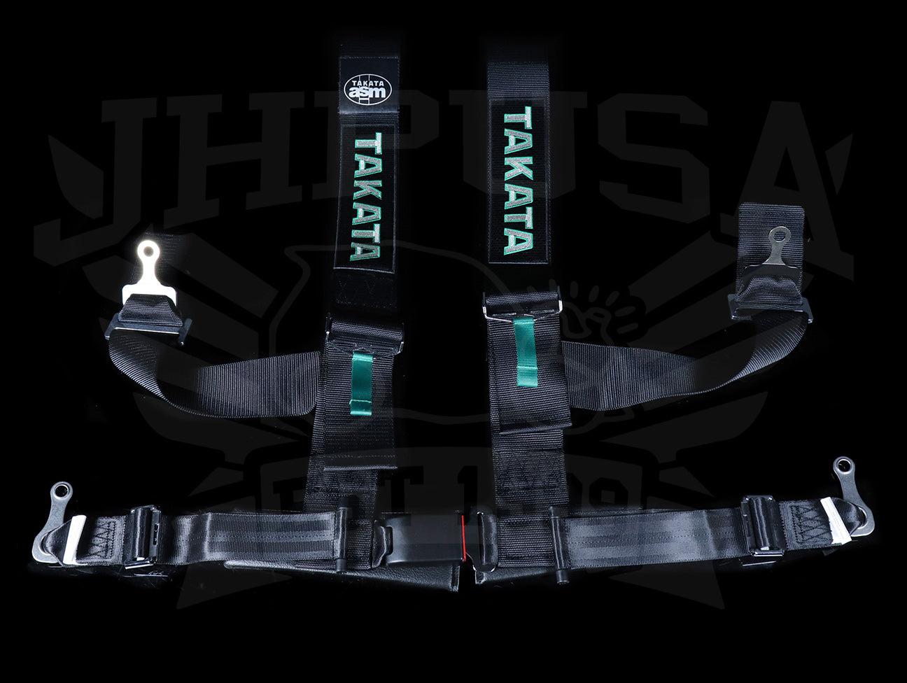  Takata Drift III 4-point Seat Belt Harnesses - Black / Bolt-On 