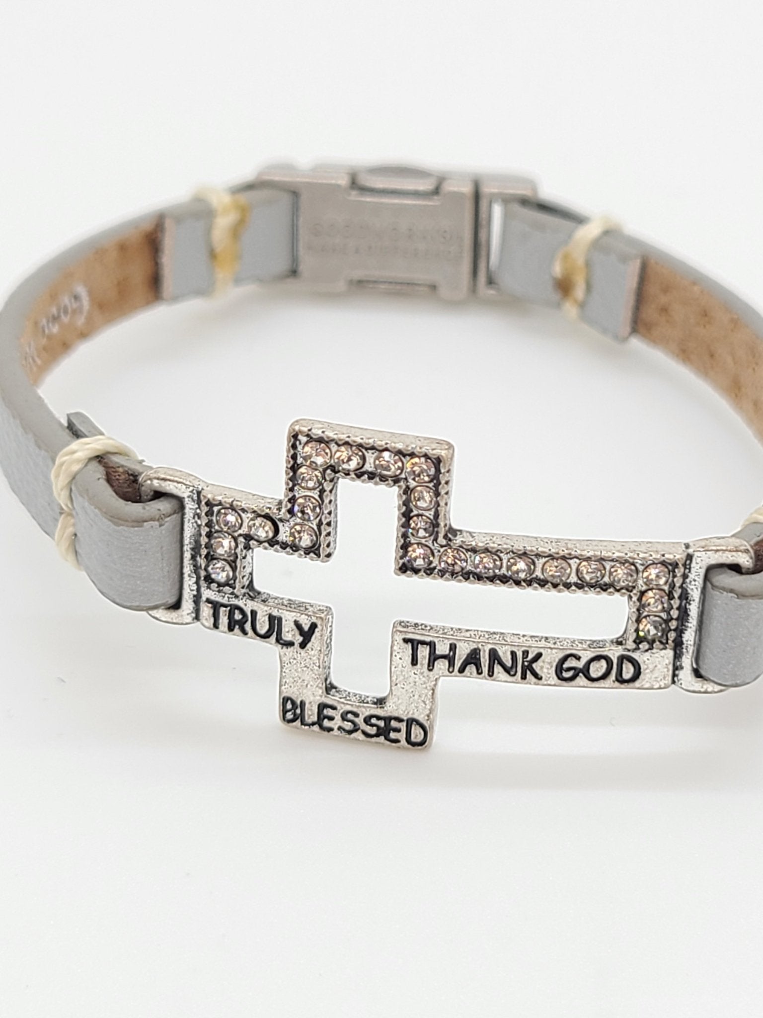 Good Works Leather Bracelet With Cross