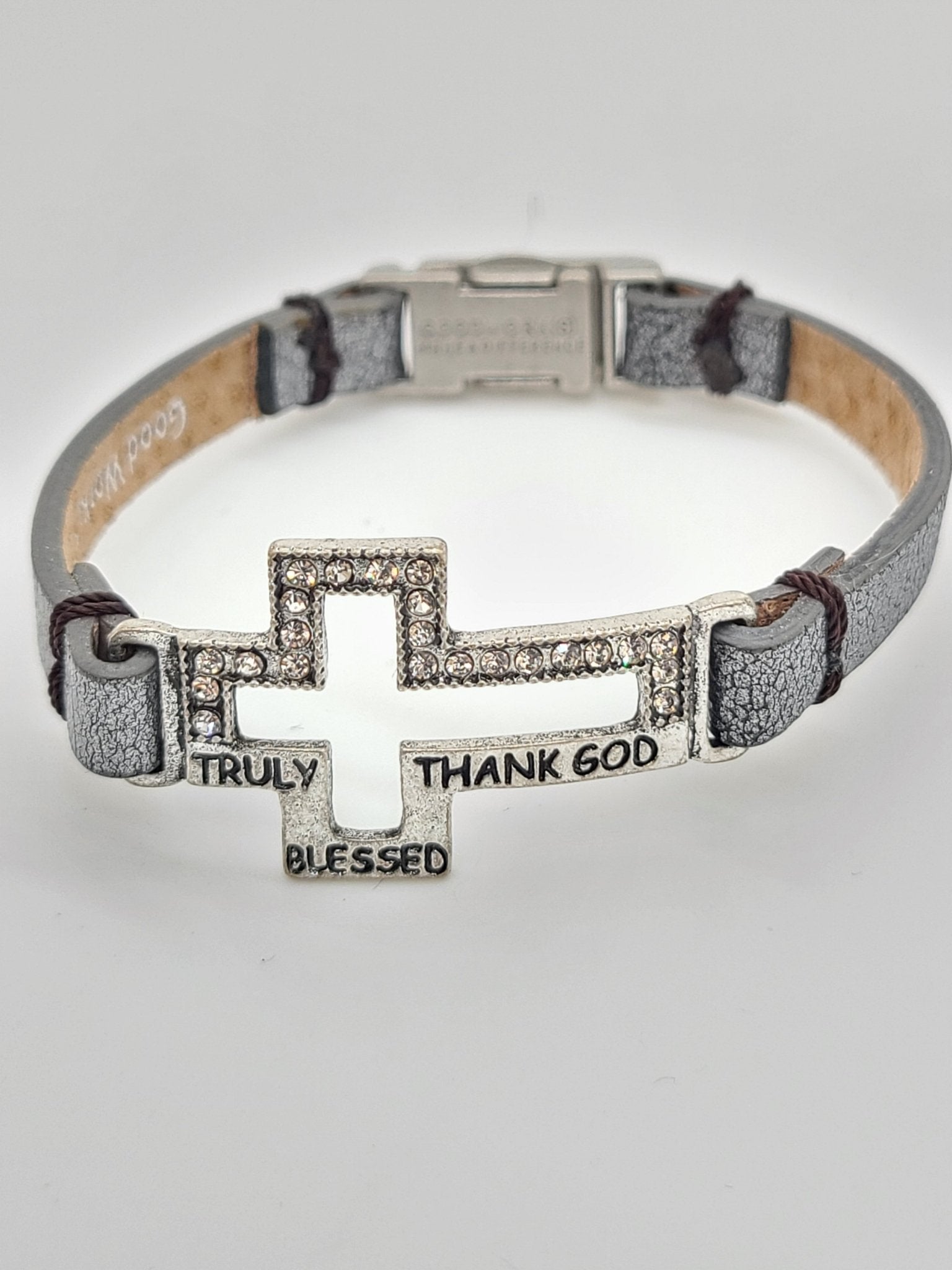 Good Works Leather Bracelet With Cross