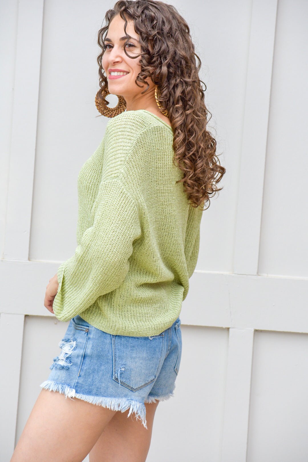 Ignite Light Green Pullover Top