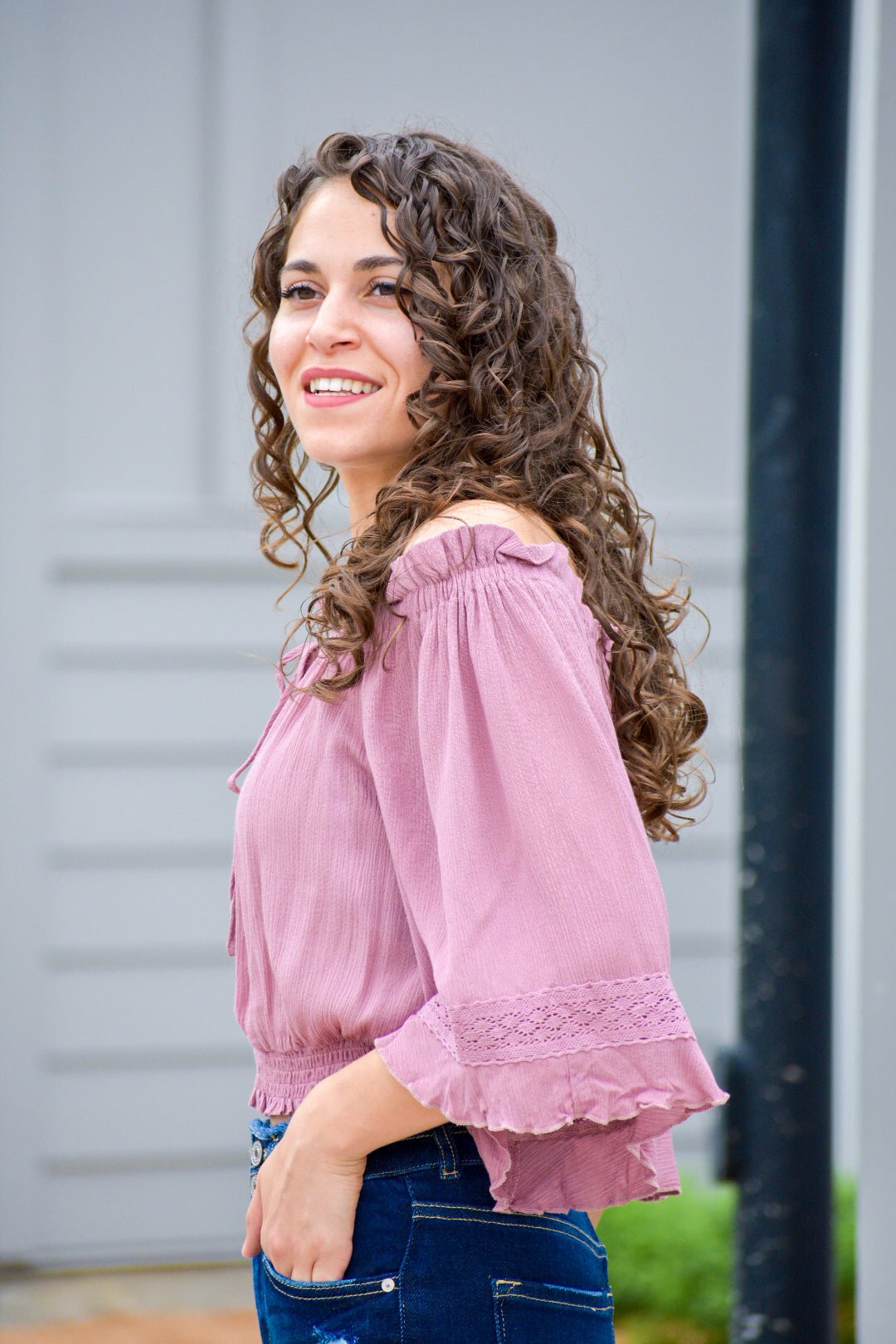 Set A Fire Mauve Blouse