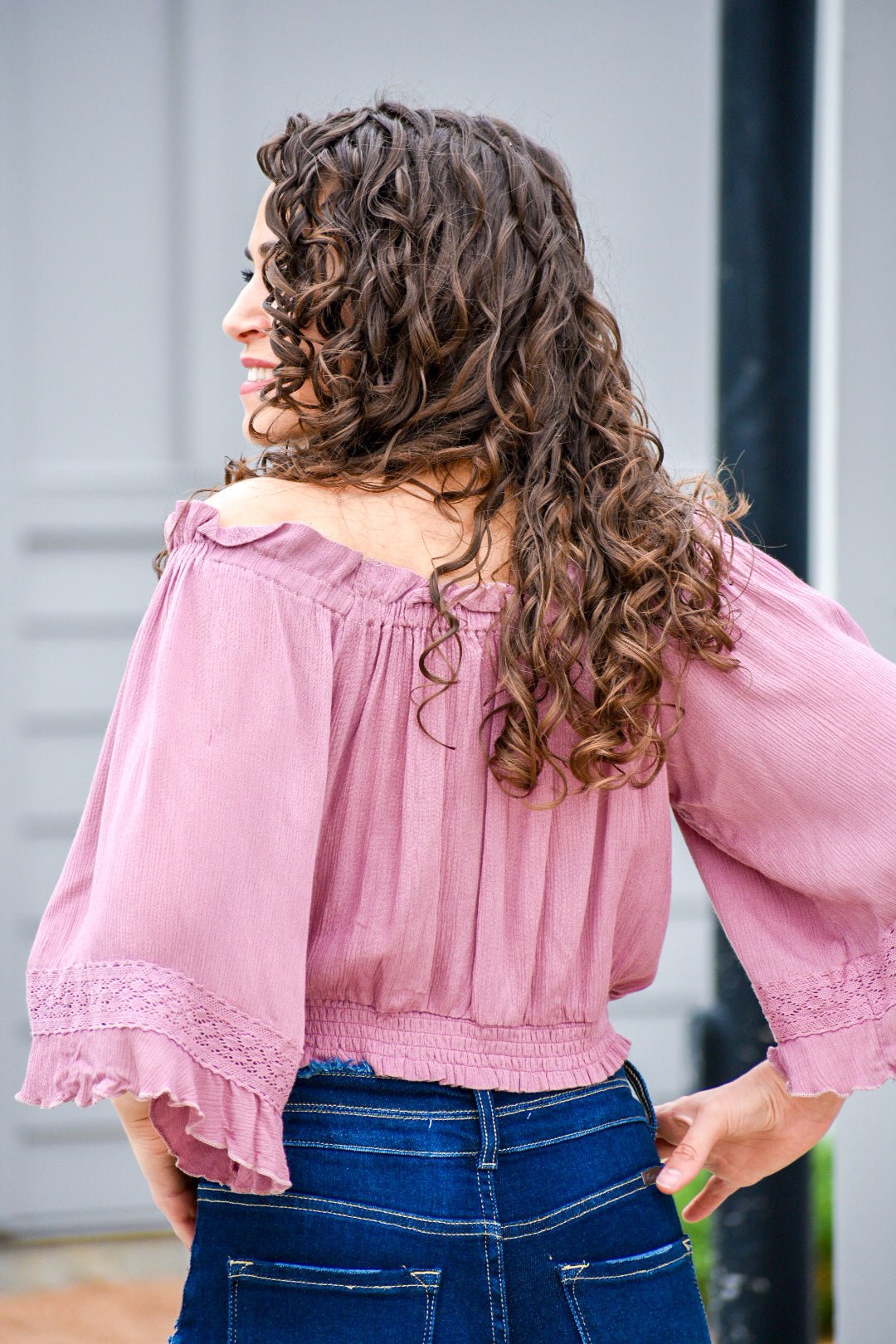 Set A Fire Mauve Blouse