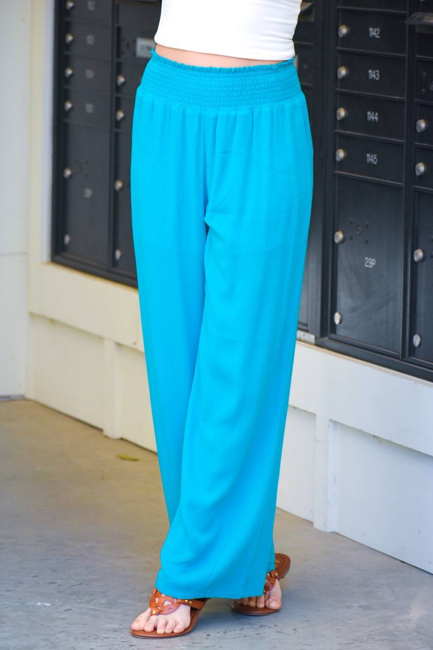 Your Name Is Power Teal Palazzo Pant