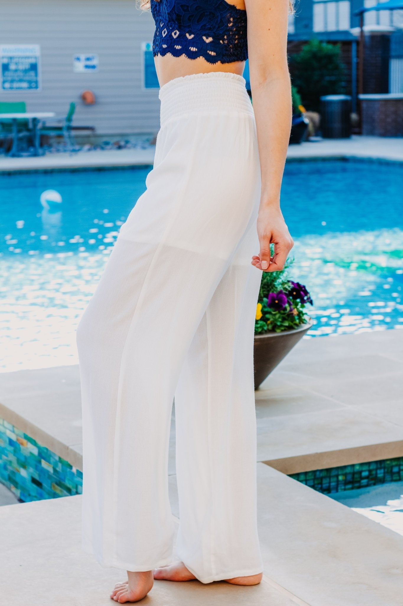 Your Name Is Power White Palazzo Pant