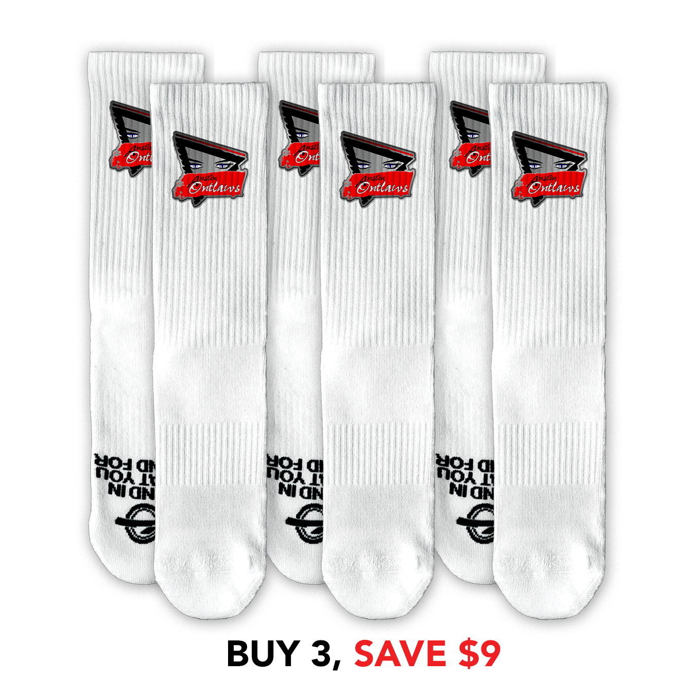 Austin Outlaws Lifestyle Socks Bundle