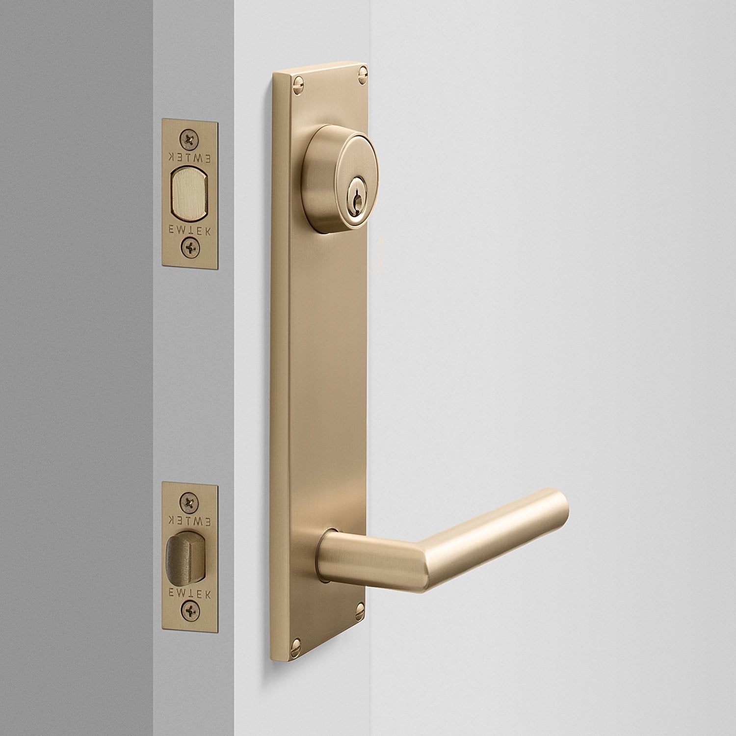 Tate Door Set with Otto Lever - Satin Brass