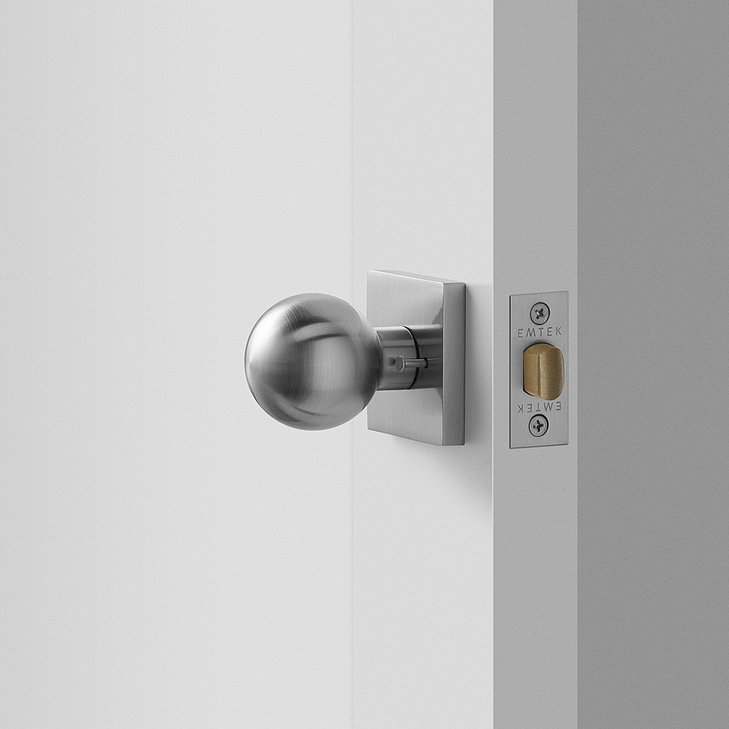 Berlin Door Set with Globe Knob - Satin Nickel