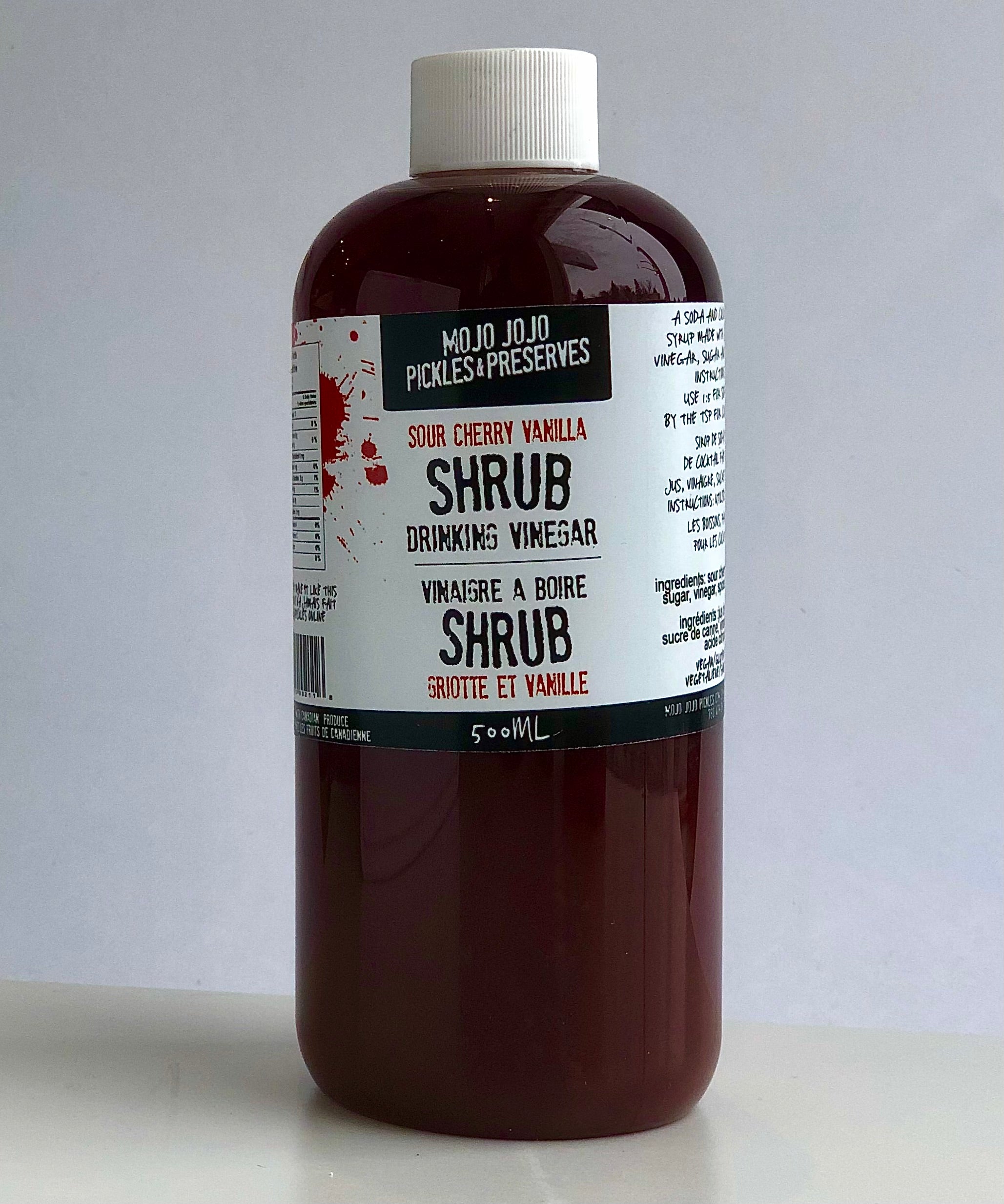 Sour Cherry Vanilla Shrub Drinking Vinegar