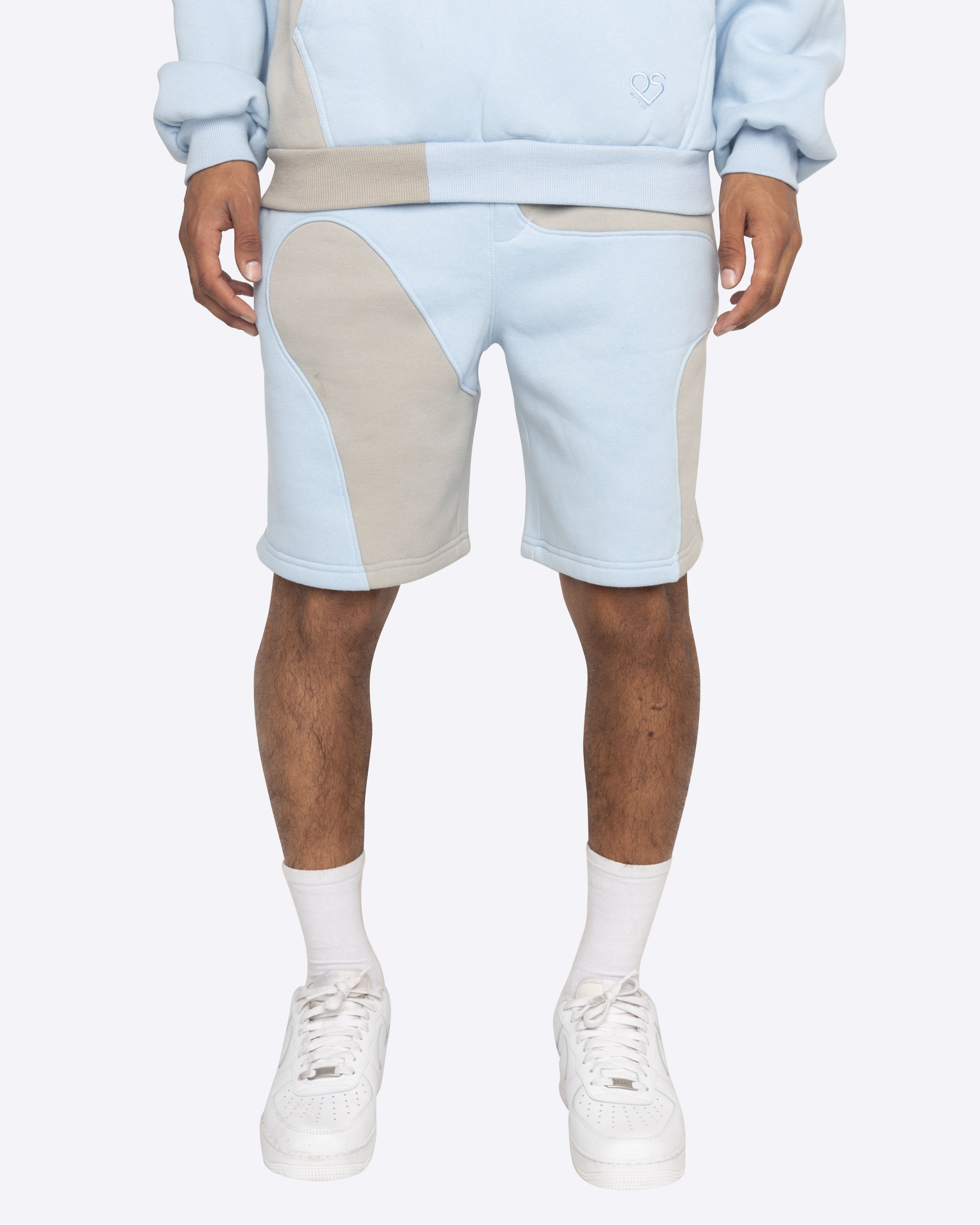 EPTM X PASCAL MARBLE SHORTS-LIGHT BLUE