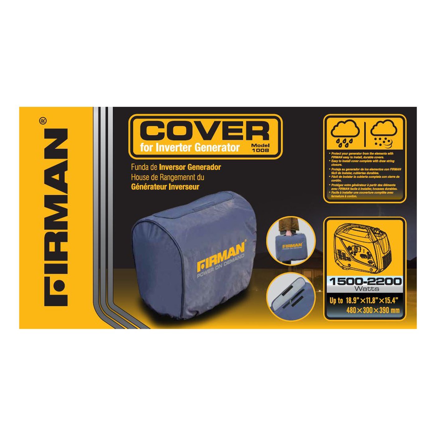 Firman 1008 1500-2700W Small Inverter Generator Cover