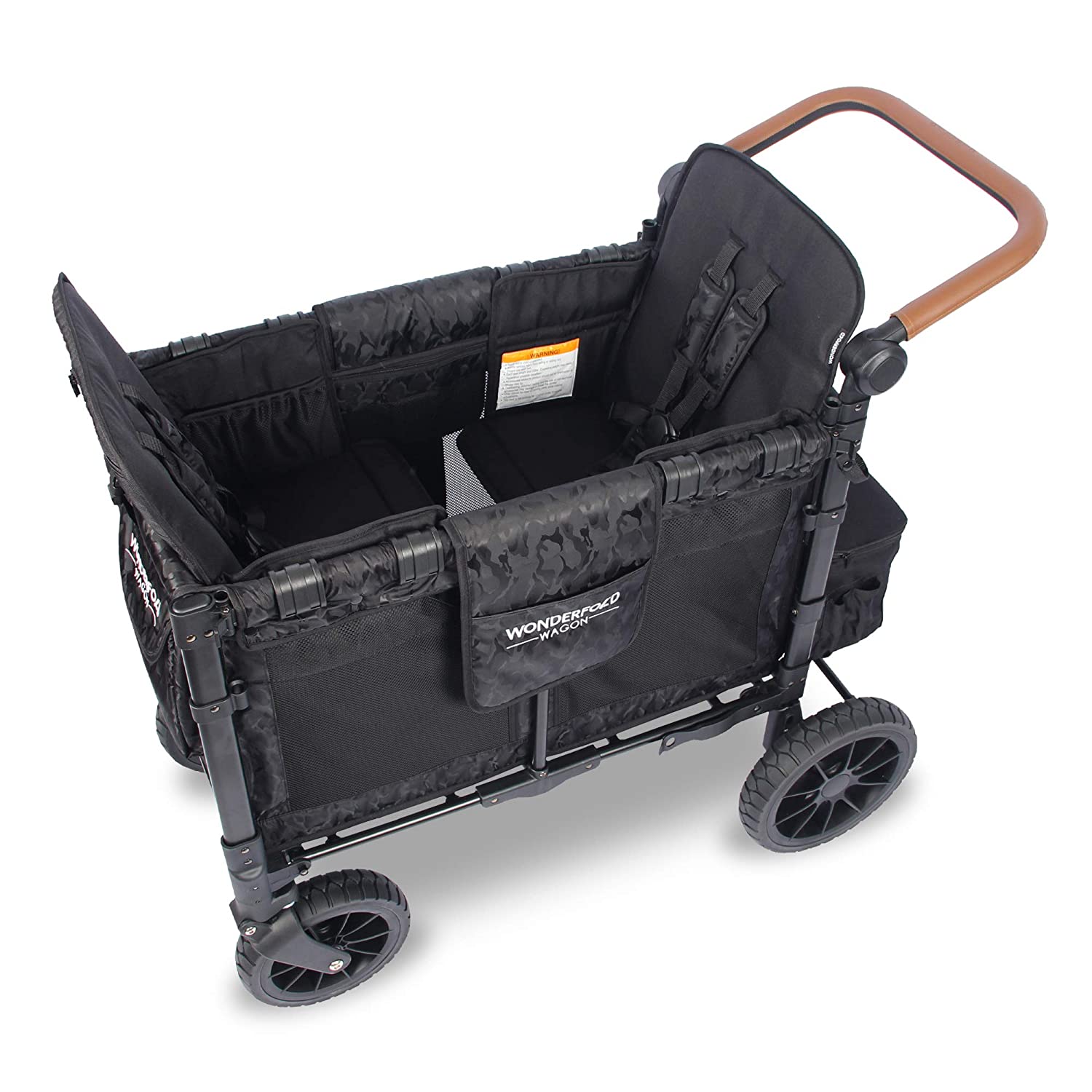 WonderFold W2 Luxe Push/Pull 2-Passenger Stroller Wagon Black Camo New