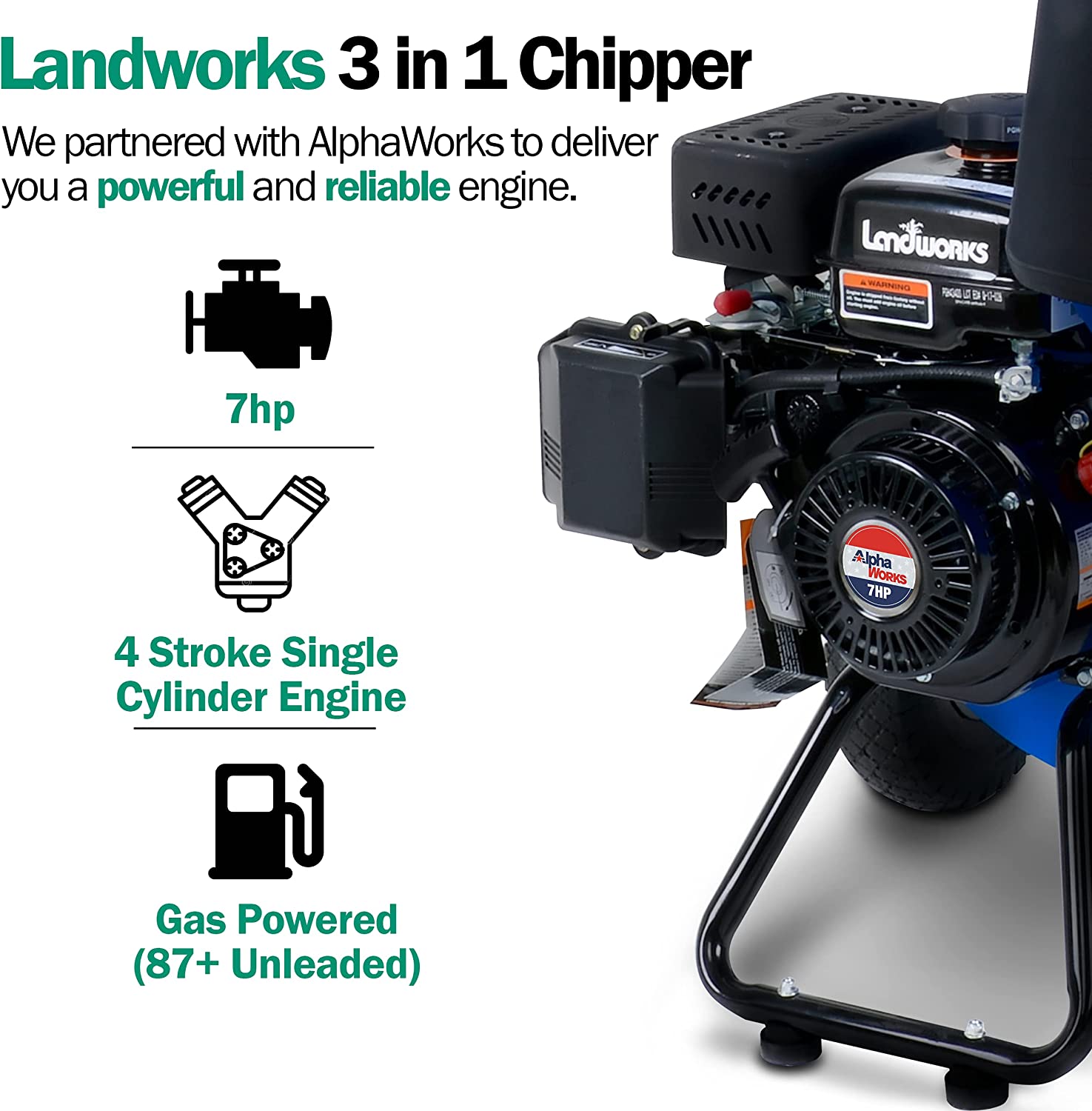 Landworks GUO009 7HP 3 in 1 Multi-Function 3