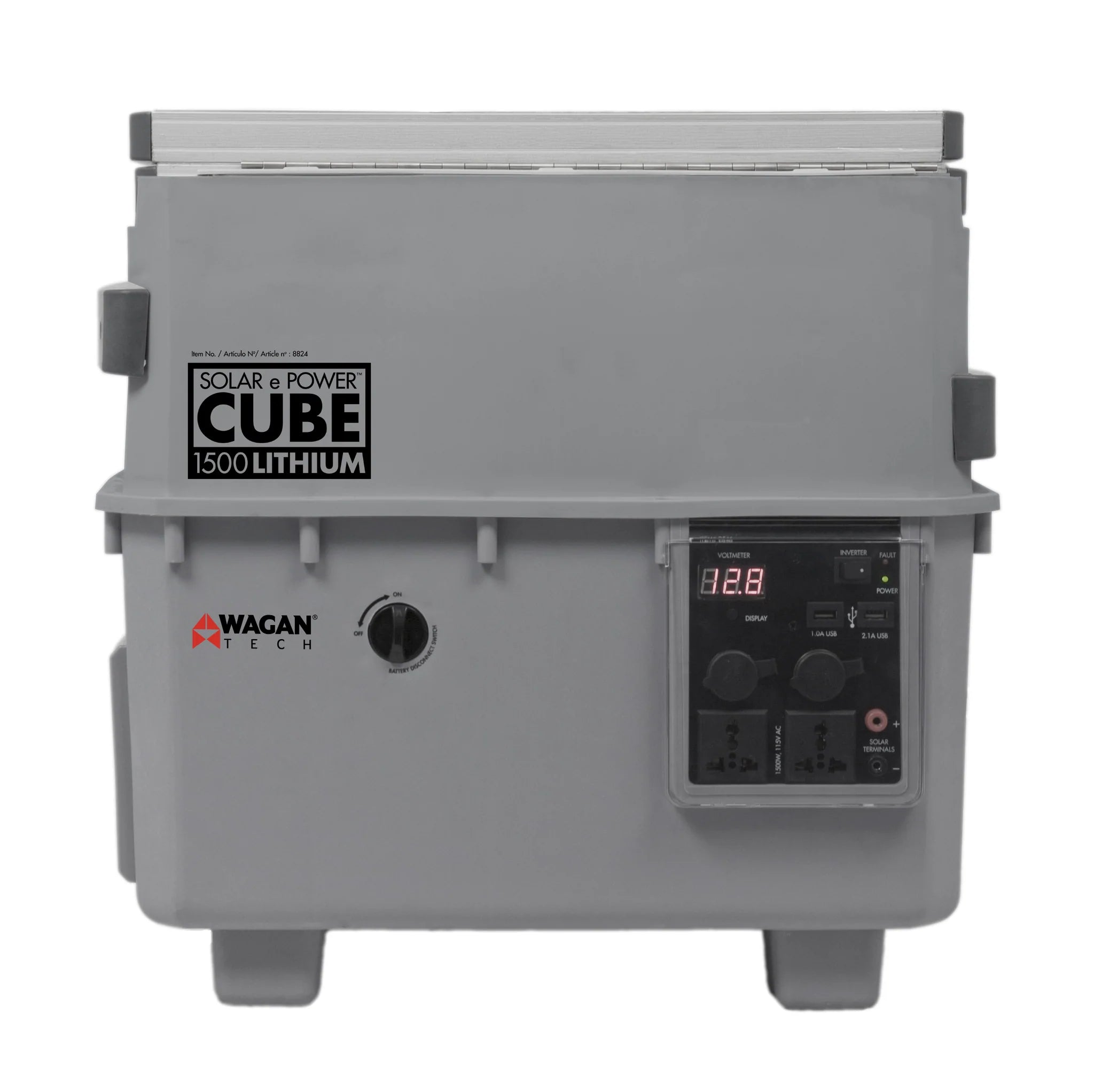 Wagan 8824 Solar ePower Cube 1500 Lithium Solar Generator New