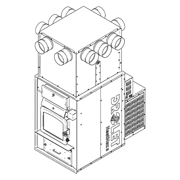 Drolet DF01001 Heatmax II CSA Certified 2,500 Sq. Ft. Wood Furnace New Canada Only