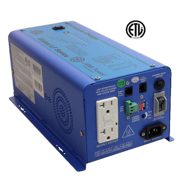 Aims Power PICOGLF6W12V120VETL 600 Watt Pure Sine Inverter Charger - ETL Listed to UL 458 New