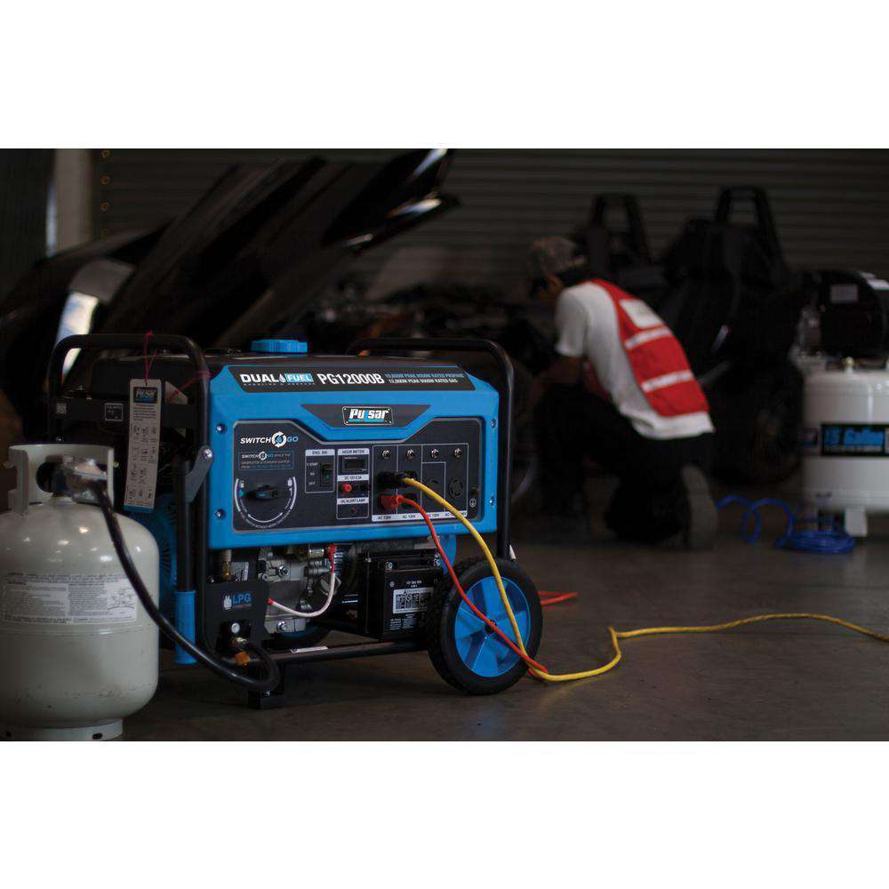 Pulsar Products PG12000B 12000W/9500W Dual Fuel Electric Start Portable Generator New