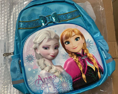 亮亮妈转运到英国的冰雪奇缘图案的幼儿园儿童书包背包