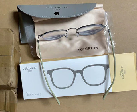 镜音colore.in近视半框眼镜英国