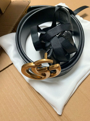 亮亮妈转运到英国的酷奇GUCCI古驰真牛皮腰带皮带的照片