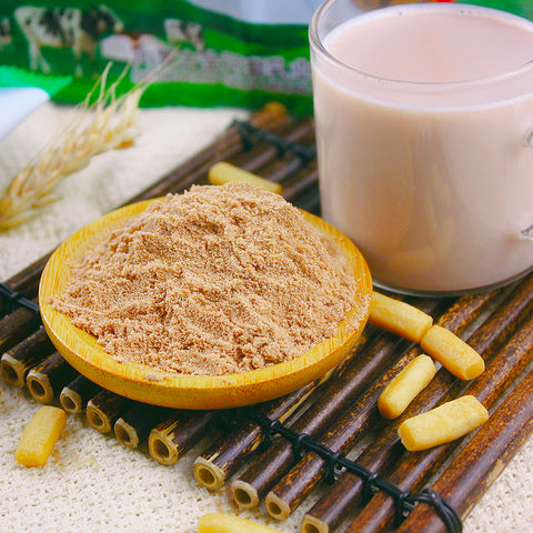 拆开包装后的河套蒙古奶茶粉