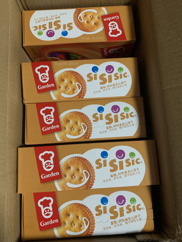 亮亮妈转运到英国的混合口味的嘉顿时时食夹心饼干(花生味+柠乐味+椰子味)的照片